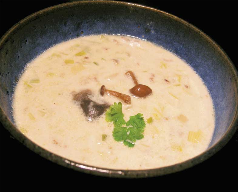 Käse-Lauch-Partysuppe